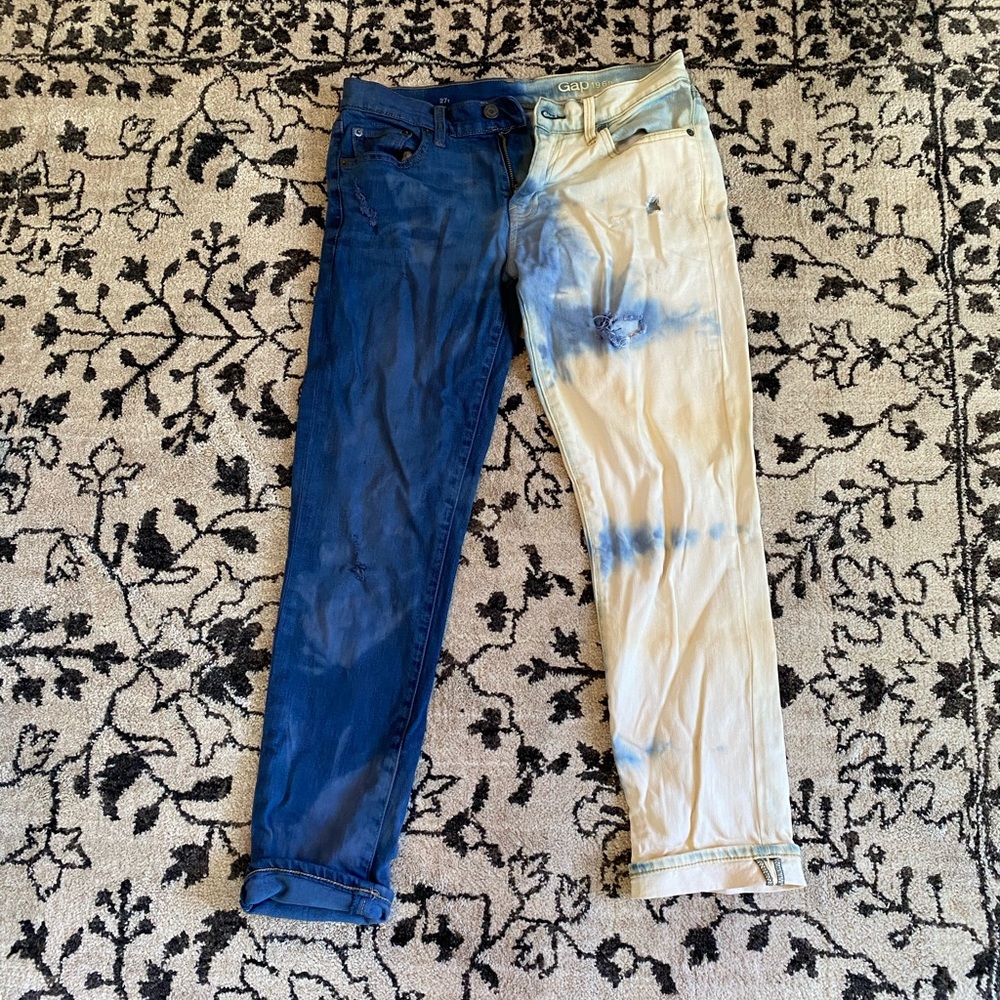 Two Toned Tye Dye Mom Jeans